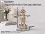 Silfig 999 Pure Silver-Coated Ram Lalla Idol | Premium Balak Ram Statue with Bow & Arrow for Home Temple & Luxury Gifting - Image 3