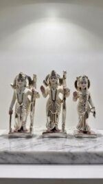 Silfig 999 Pure Silver-Coated Ram Darbar Idol Set | Premium Ram, Lakshman & Sita Parivar Murti for Home Temple & Luxury Gifting - Image 4