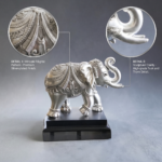 Ornamental Elephant | 999 Pure Silver Coating - Image 6