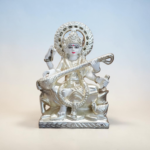 Saraswati ji playing veena | 999 pure silver coated - Image 7