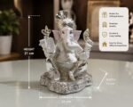 Silfig Premium 999 Pure Silver-Coated Lord Ganesha Idol with Royal Turban– Vinayaka Statue for Luxury Home Decor, Festive Gifting, and Vastu - Image 5