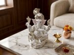 Silfig Premium 999 Pure Silver-Coated Lord Ganesha Idol with Royal Turban– Vinayaka Statue for Luxury Home Decor, Festive Gifting, and Vastu - Image 4