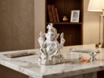 Silfig Premium 999 Pure Silver-Coated Lord Ganesha Idol with Royal Turban– Vinayaka Statue for Luxury Home Decor, Festive Gifting, and Vastu - Image 2