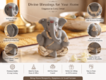 Silver Ganesha Idol, Modern Lord Ganpati Murti, Home Decor, Vastu, Handcrafted Figurine - Image 7