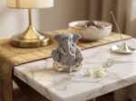 Silver Ganesha Idol, Modern Lord Ganpati Murti, Home Decor, Vastu, Handcrafted Figurine