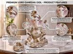 Silfig Premium 999 Pure Silver-Coated Lord Ganesha Idol with Royal Turban– Vinayaka Statue for Luxury Home Decor, Festive Gifting, and Vastu - Image 6