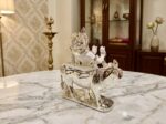 Luxury Silver Krishna with Kamadhenu Cow Idol – Elegant Marble Table Decor, Handcrafted Laddu Gopal Statue for Home Mandir, Spiritual - Image 4