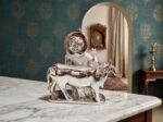 Luxury Silver Krishna with Kamadhenu Cow Idol – Elegant Marble Table Decor, Handcrafted Laddu Gopal Statue for Home Mandir, Spiritual - Image 3