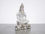 Silver Coated Meditating Shiva Statue - Lord Shiva Idol for Home Temple Mandir, Vastu Shastra Decor, Luxury Spiritual Figurine Gift, 26 cm - Image 2