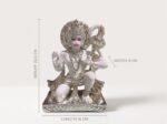 Silver Coated Hanuman Idol – Handcrafted Bajrangbali Statue for Pooja, Vastu, Home Decor - Image 3
