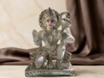Silver Coated Hanuman Idol – Handcrafted Bajrangbali Statue for Pooja, Vastu, Home Decor - Image 7