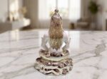 Silver Coated Meditating Shiva Statue - Lord Shiva Idol for Home Temple Mandir, Vastu Shastra Decor, Luxury Spiritual Figurine Gift, 26 cm - Image 4